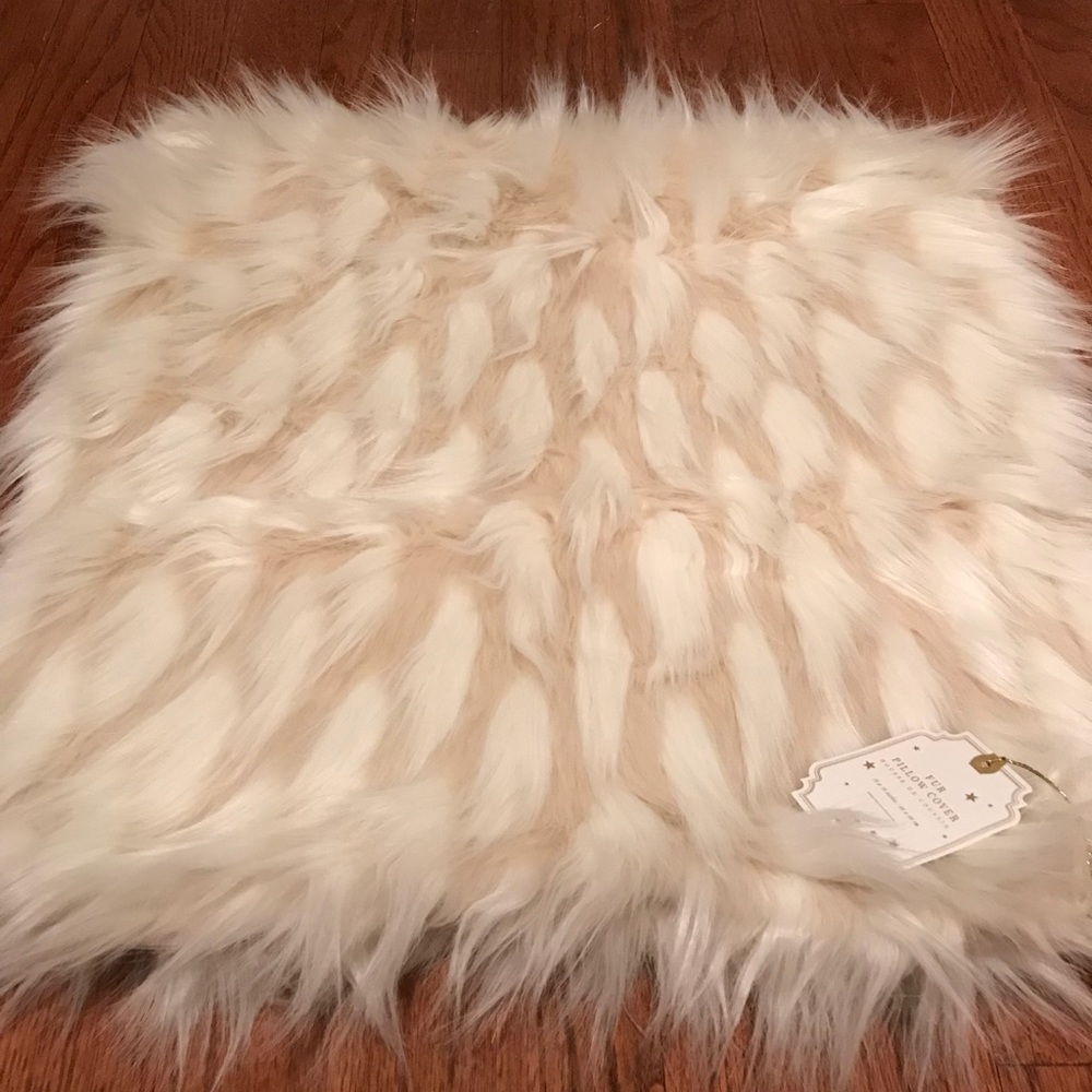 Pottery barn teen fur pillow cover